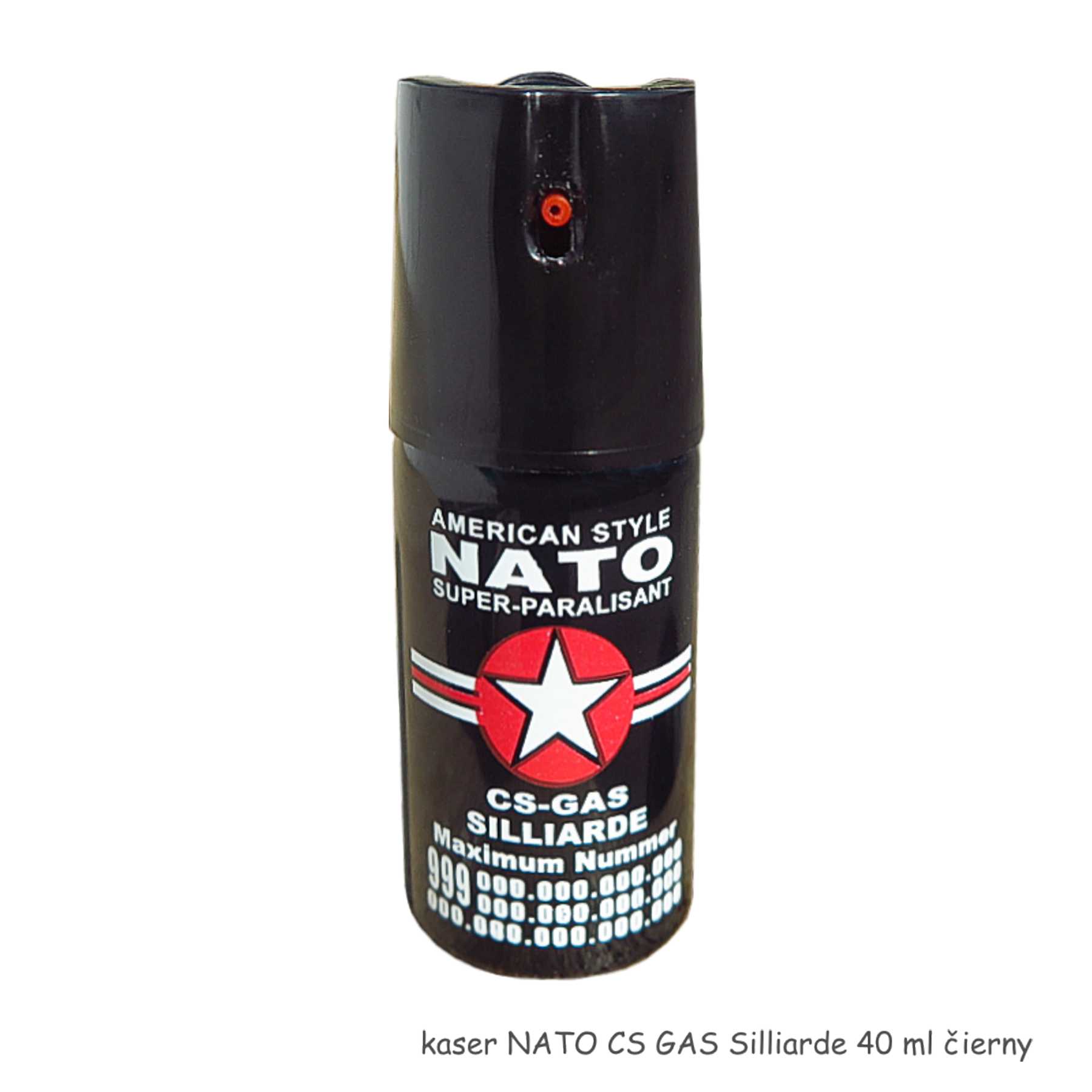  kaser  NATO CS GAS Silliarde 40 ml ierny army shop Nitra 