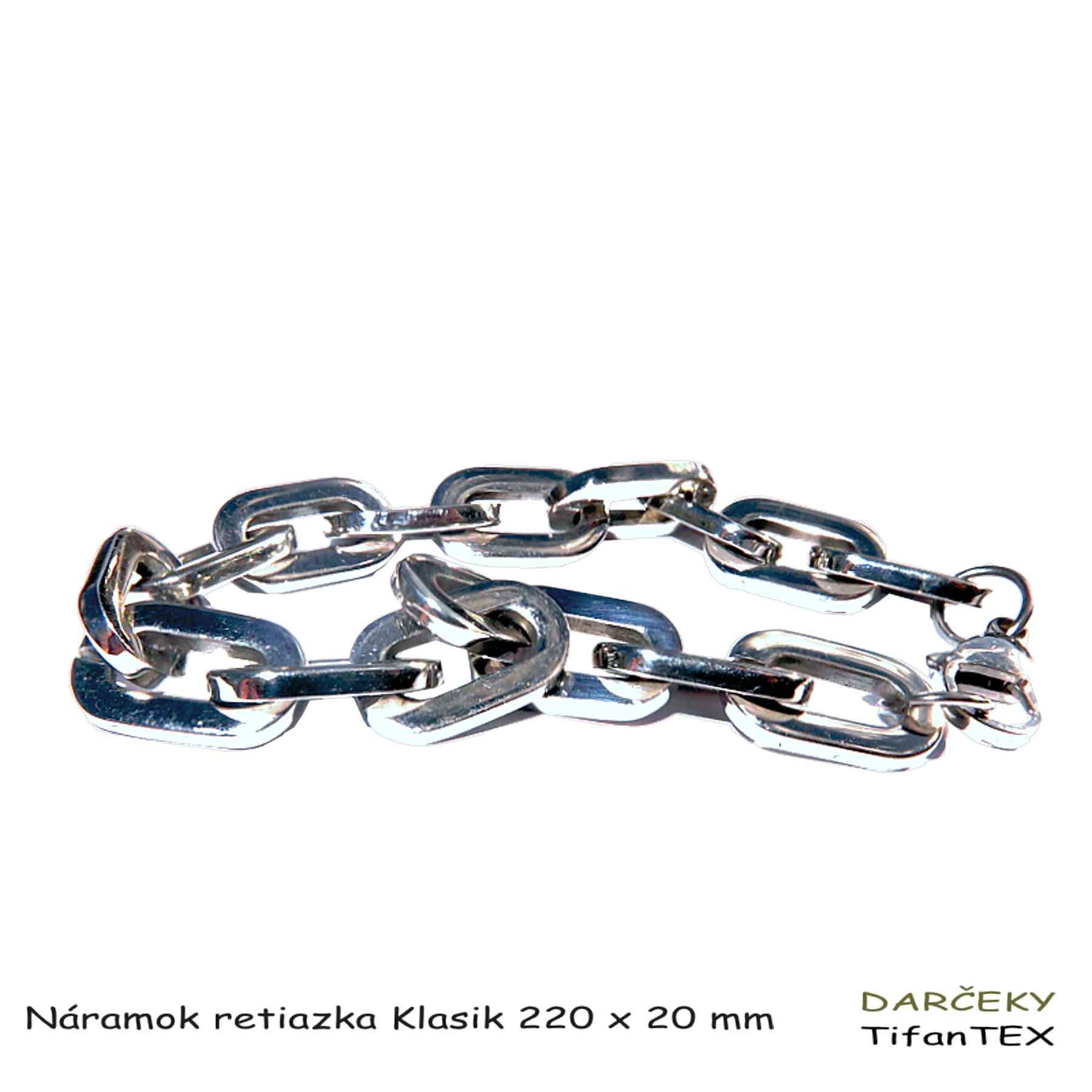 Náramok retiazka Klasik 220x20 mm Náramok retiazka Klasik 220x20 mm