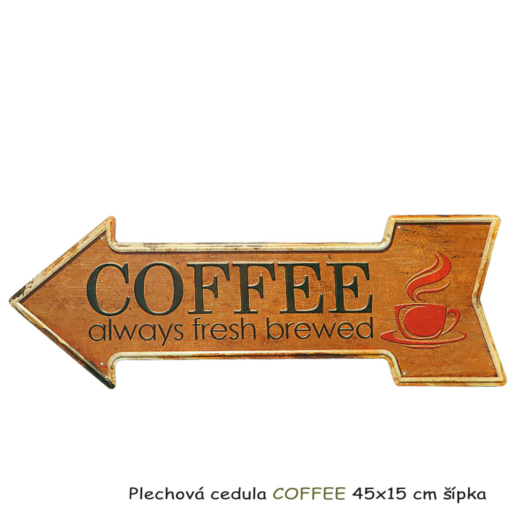 Plechová cedula COFFEE Plechová cedula COFFEE