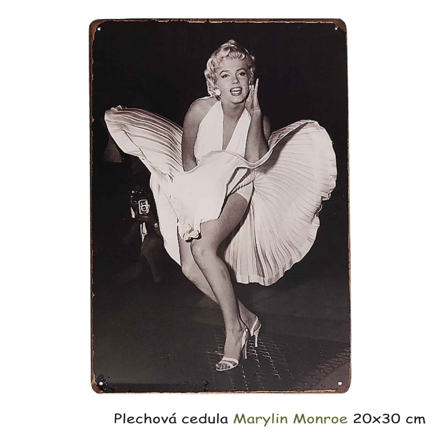 Plechová cedula Marylin Monroe Plechová cedula Marylin Monroe