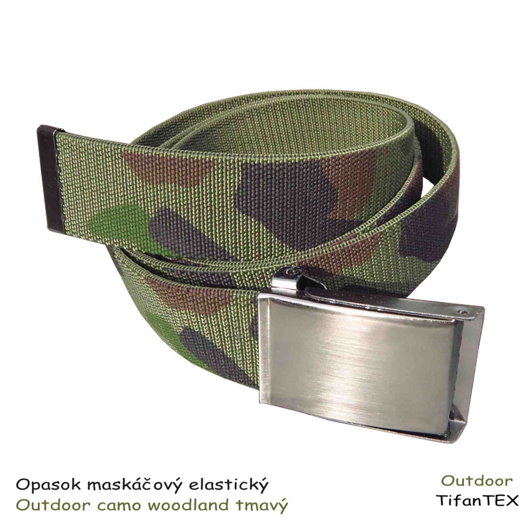 Opasok maskáčový elastický woodland, eshop Opasok maskáčový elastický woodland