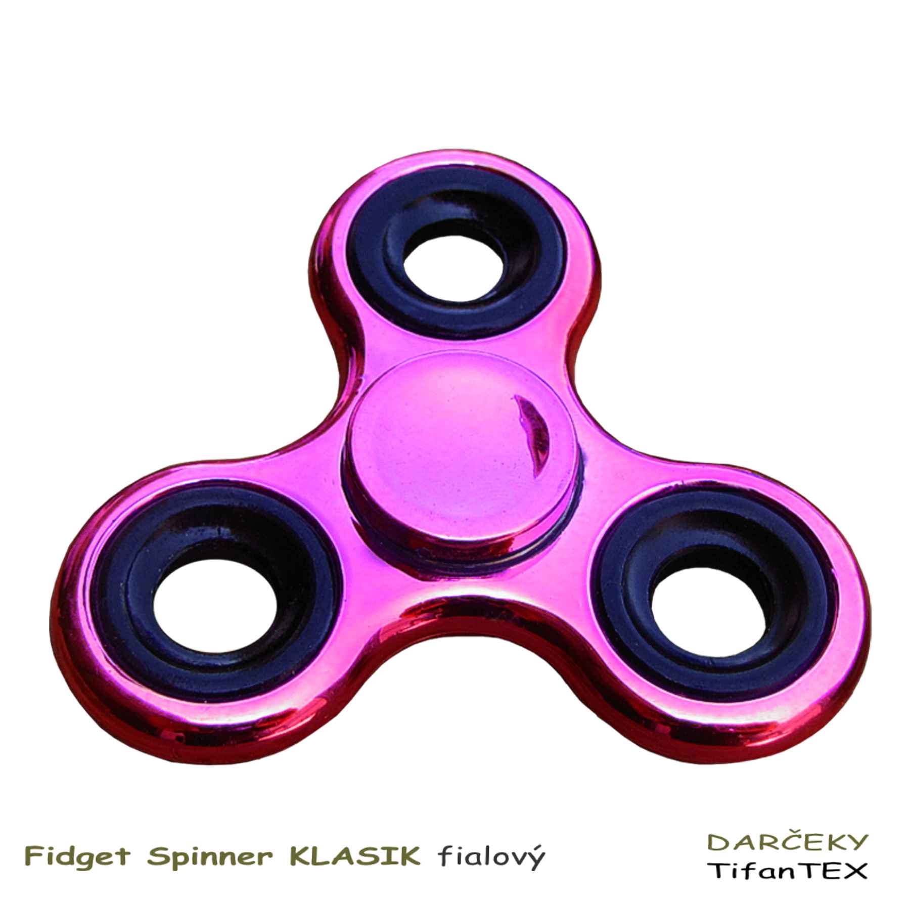 Antistresová hračka Fidget Spinner Klasik fialový, Tifantex veľkosklad