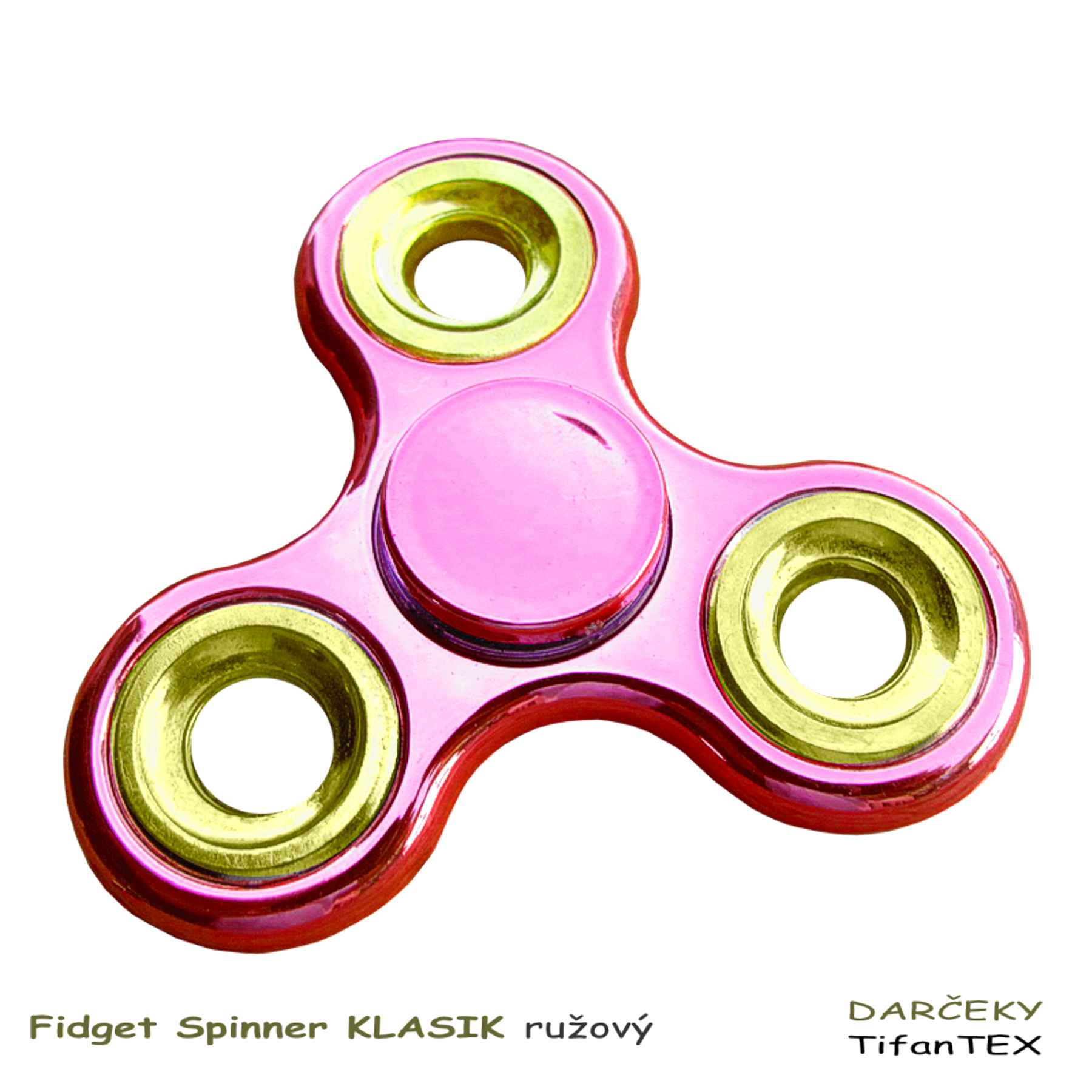 Antistresová hračka fidget Spinner Klasik ružový, Tifantex hračky
