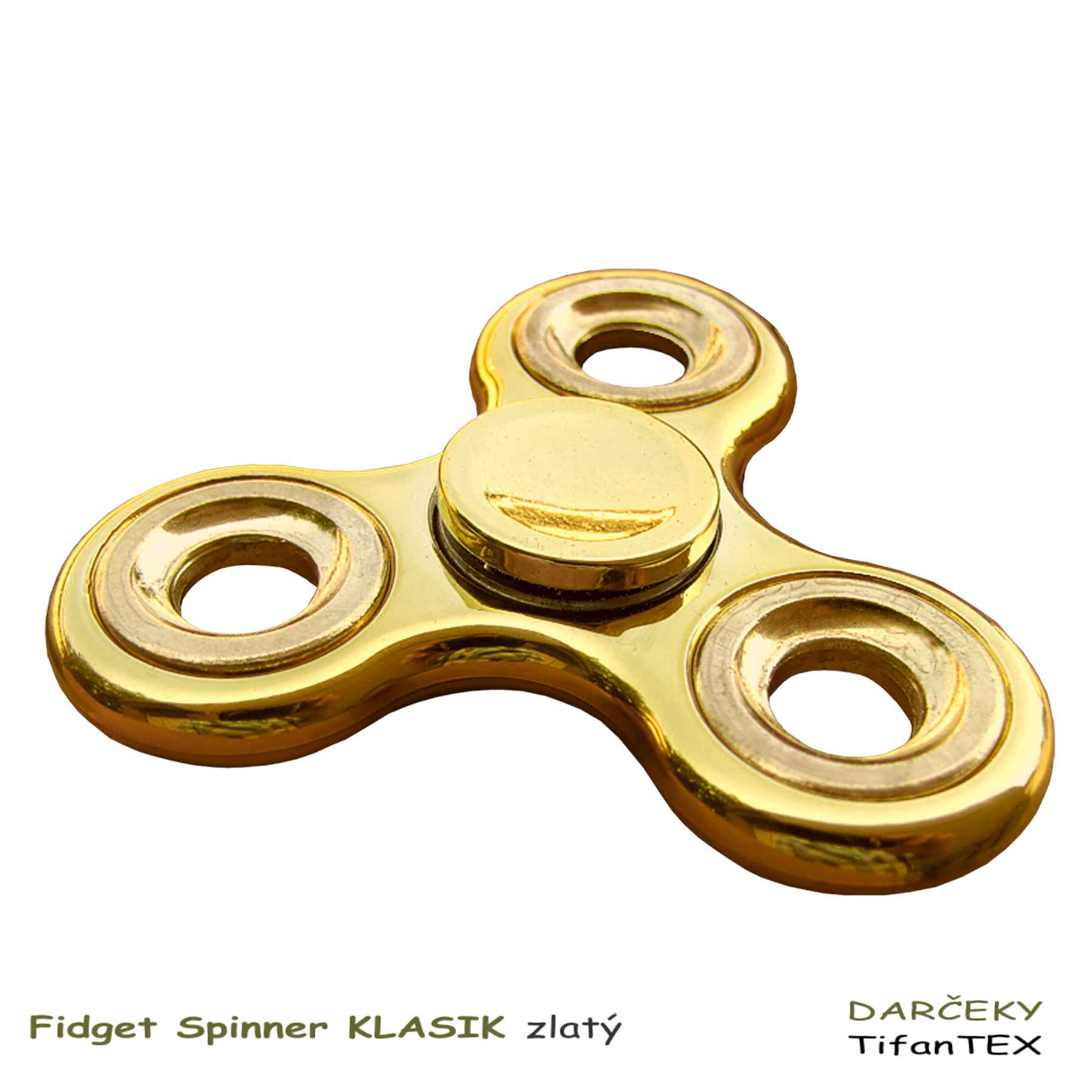 Antistresová hračka fidget Spinner Klasik žltý, Tifantex hračky