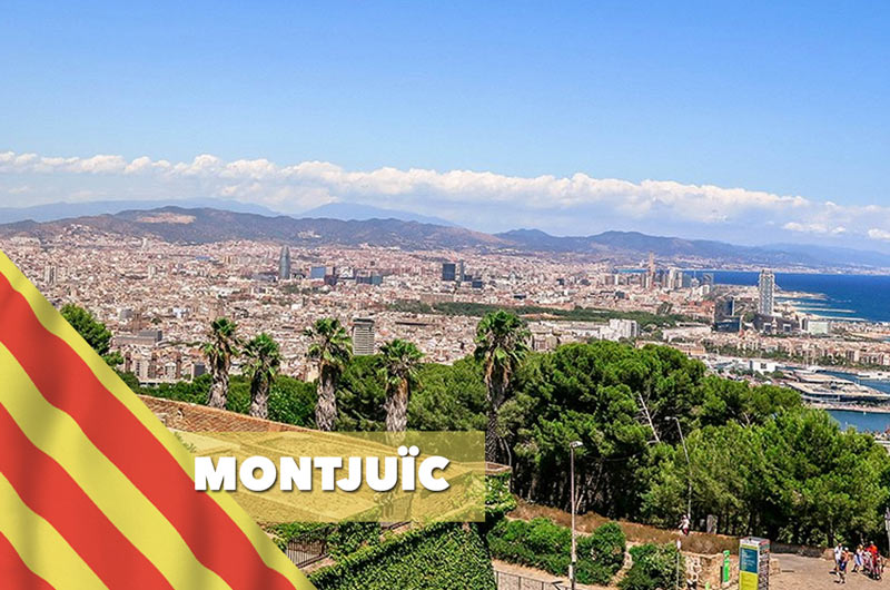 Montjuic Barcelona Vyhlad na mesto, hrad