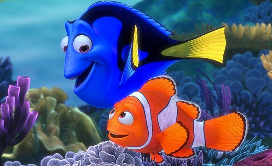 Hlada sa nemo Finding Nemo strateny Nemo Dory modra ryba oranzova ryba