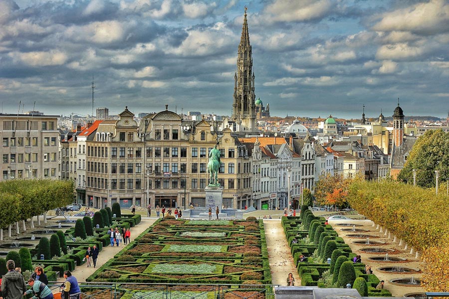 Brusel hlavne mesto Belgicka Centro Europskej Unie bruselska ulica namestie