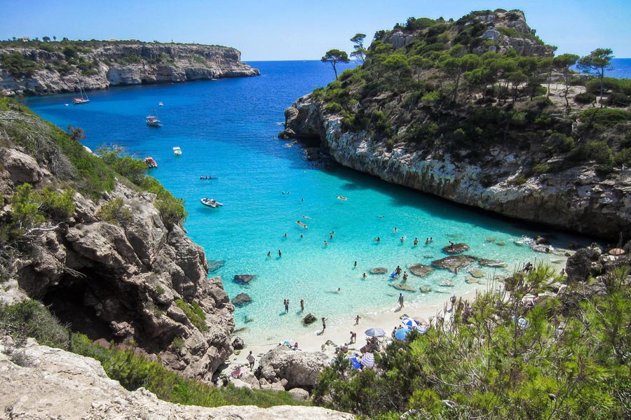 Mallorca Mallorca Balearsky ostrov Spanielsko kristalove more kransa zatoka