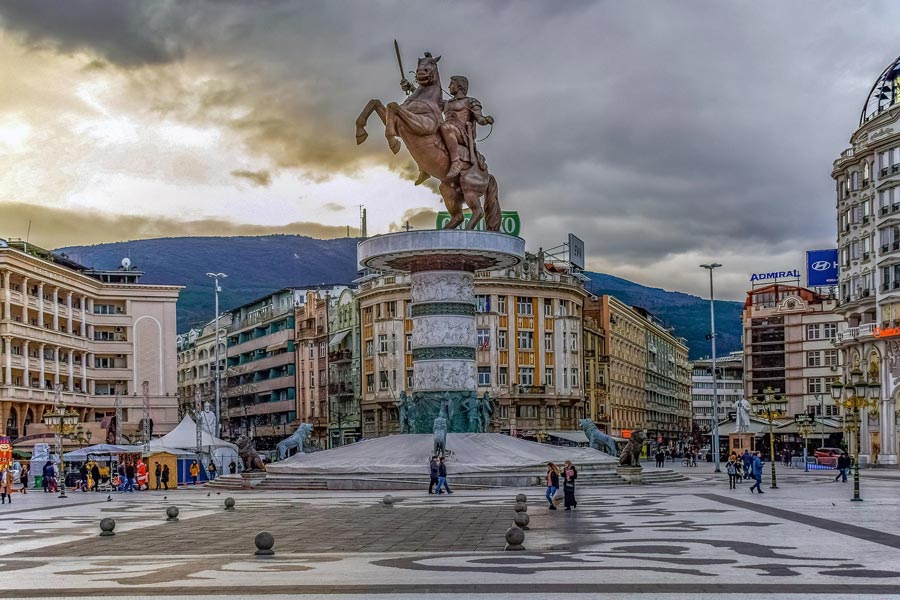 Skopje Severne Macedonsko islamske a krestanske mesto Perla Balkanu