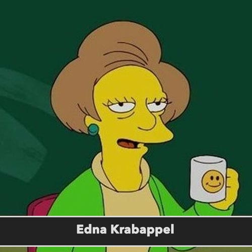 Edna Krabappel simpsonovci postavy
