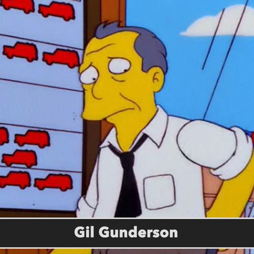 Gil Gunderson postavy simpsonovci