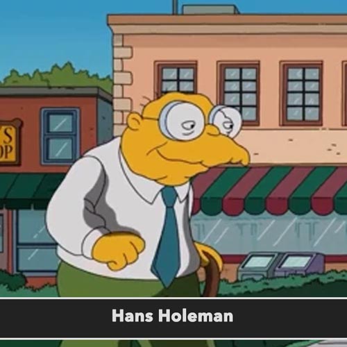 Hans Holeman postavy simpsonovci