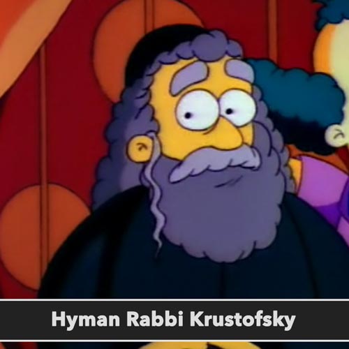 Hyman Rabbi Krustofsky postavy simpsonovci