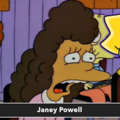 Janey Powell postavy simpsonovci
