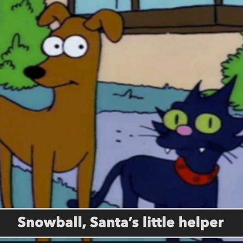 Snowball Santa’s little helper simpsonovci postavy