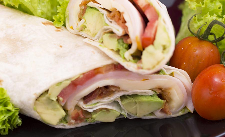 wrap so sunkou tortilla so sunkou zelenina domaca tortilla