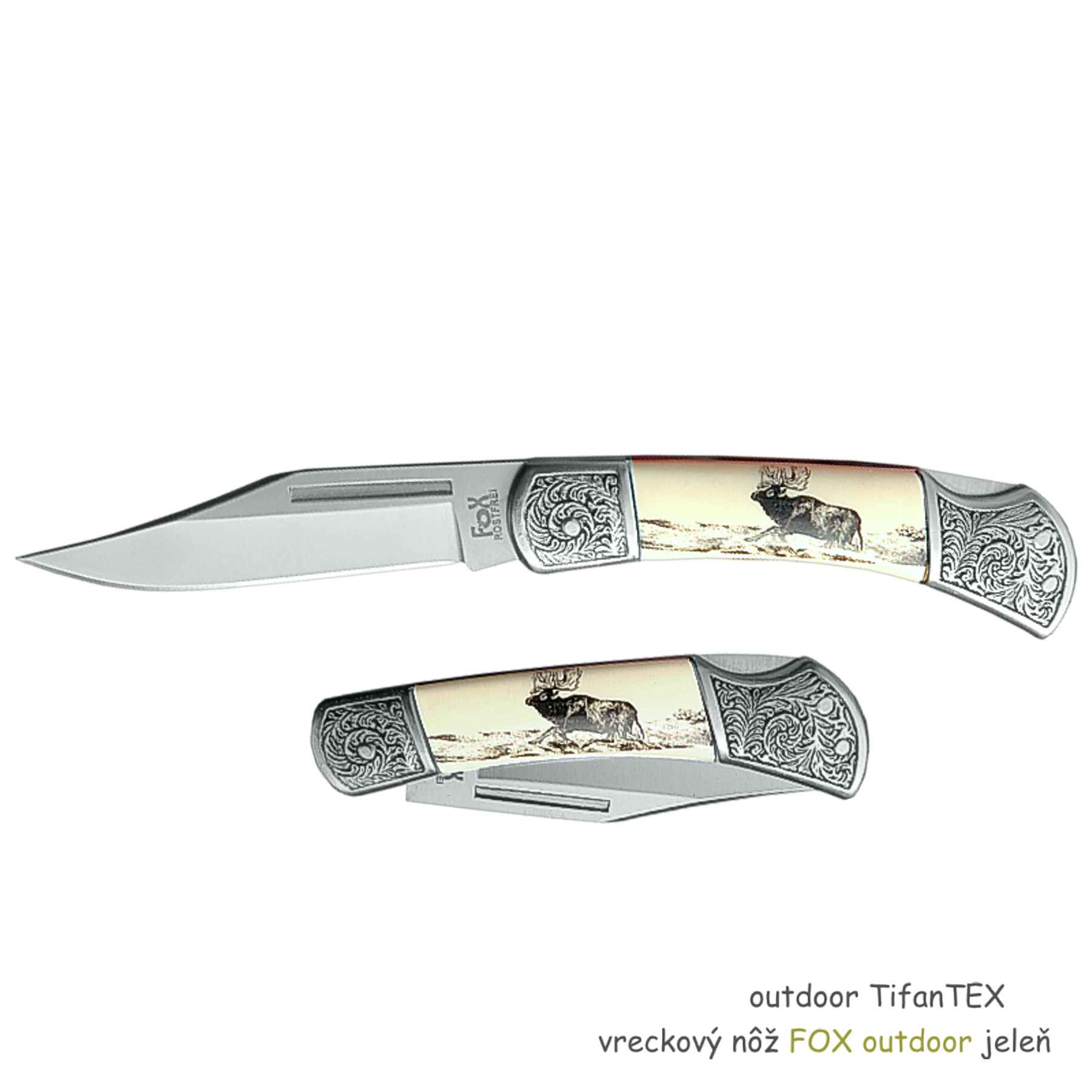 vreckový nôž FOX outdoor jeleň