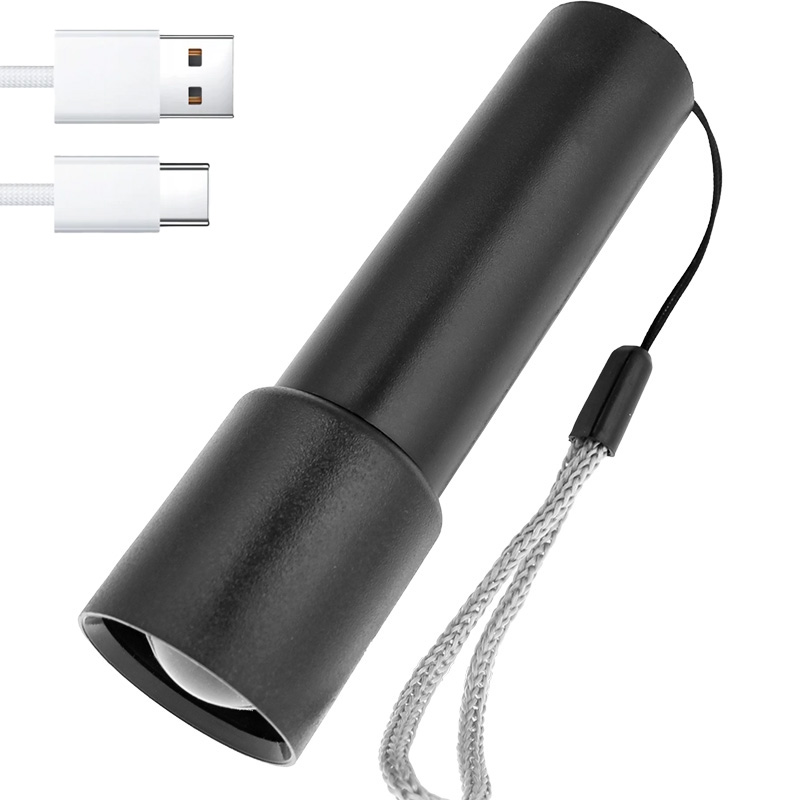 Vrecková baterka so šnúrkou Zoom USB