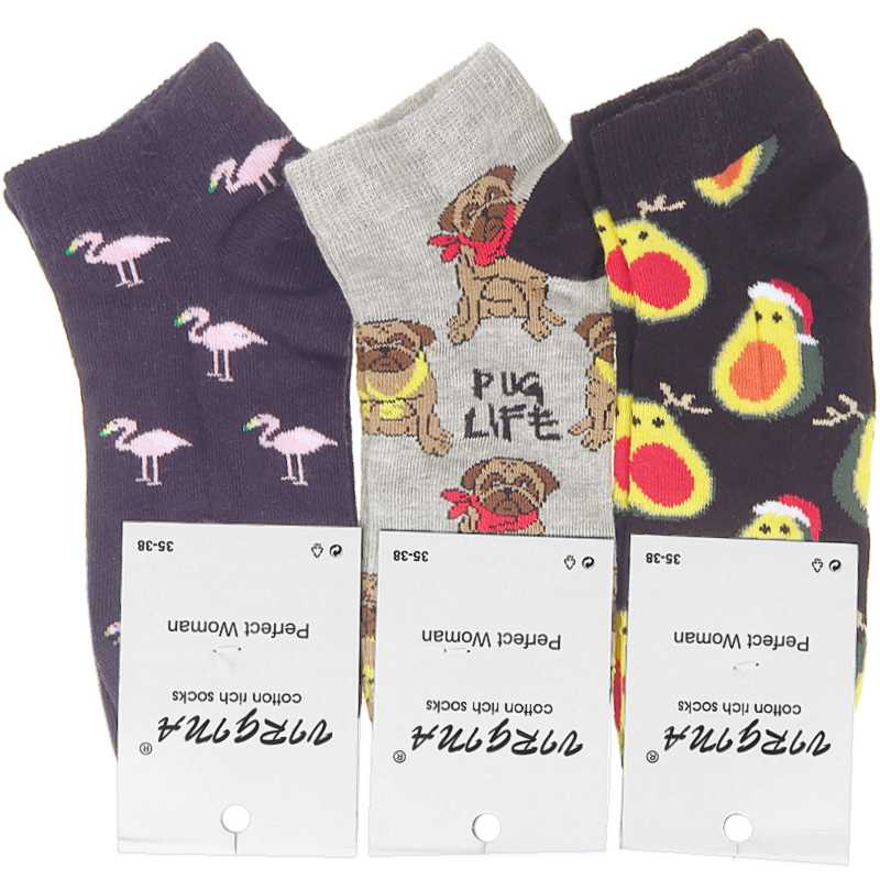 Veselé dámske členkové ponožky Zvieratká