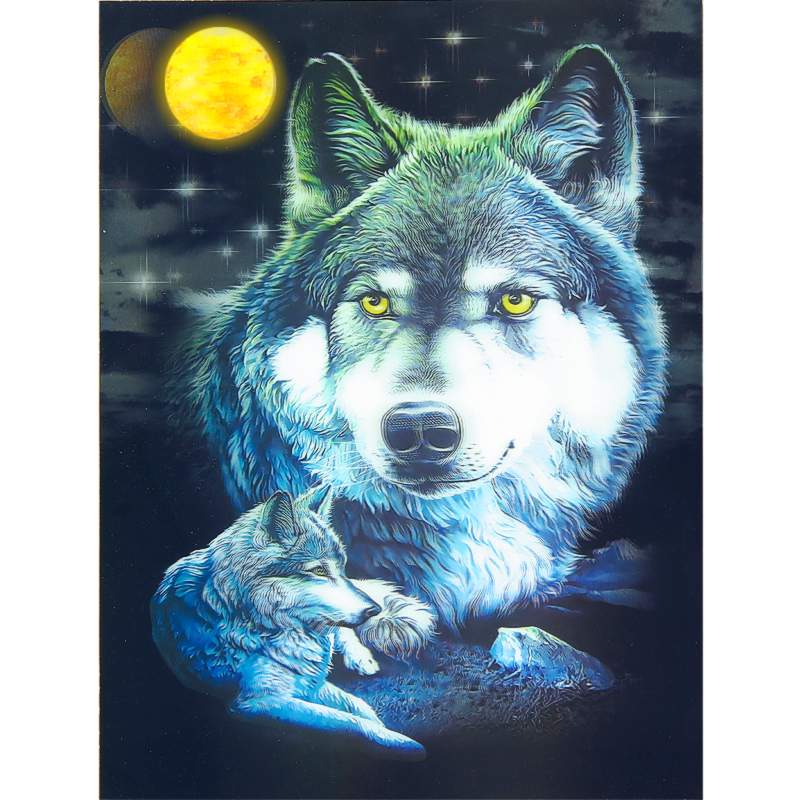 Obraz 3D Vlk