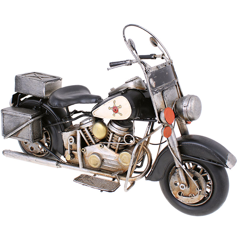 Kovový model motorky 36cm čierna