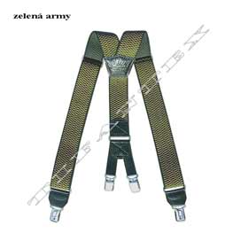 Traky na nohavice COLOR zelená army/4x