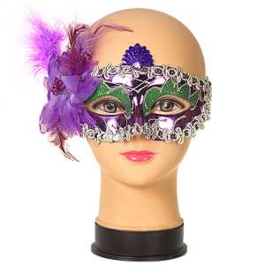 Karnevalová maska Škraboška fialová