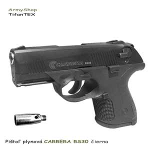 Pištoľ plynová Carrera RS30  cal. 9 mm – čierna