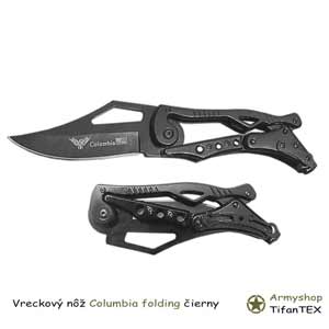 Vreckový nôž Columbia folding čierny