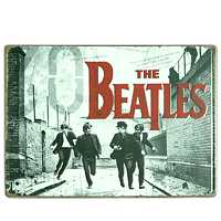 Plechová retro tabuľa The Beatles 40x30cm