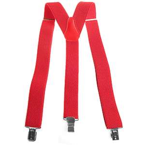 Traky na nohavice červené 3x klip