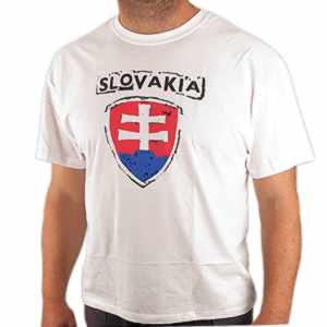 Tričko Slovakia slovenský znak biele