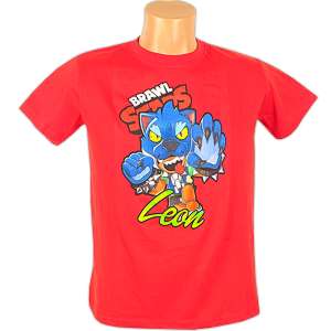 Detské tričko Brawl stars Leon červené
