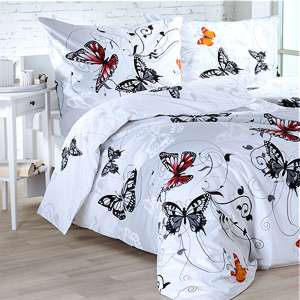 Obliečky na posteľ 140x200 Bavlna Motýľ