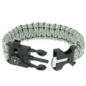 Paracord náramok Kompas Kresadlo Píšťalka AT Digital