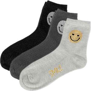 Veselé ponožky Smajlík dámske Bal. 3 páry