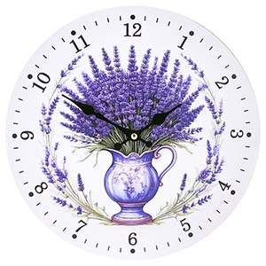 Hodiny na stenu Vintage Lavender 30cm