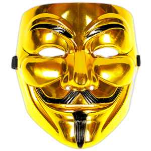 Anonymous maska Vendeta zlatá