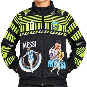 Detská futbalová mikina Messi čierna